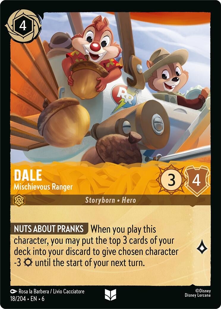 Disney Lorcana - Dale - Mischievous Ranger (18/204) (Azurite Sea)