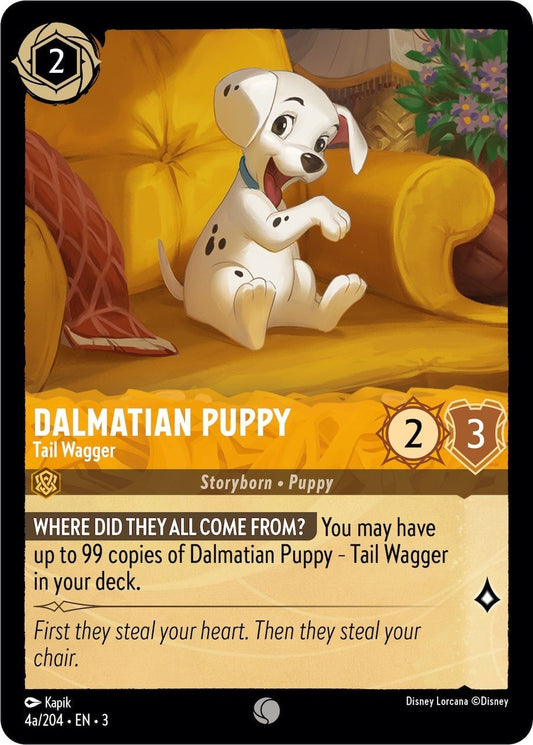 Disney Lorcana - Dalmatian Puppy - Tail Wagger (4a/204) (4a/204) (Into the Inklands)