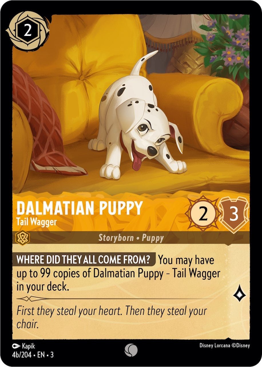 Disney Lorcana - Dalmatian Puppy - Tail Wagger (4b/204) (4b/204) (Into the Inklands)
