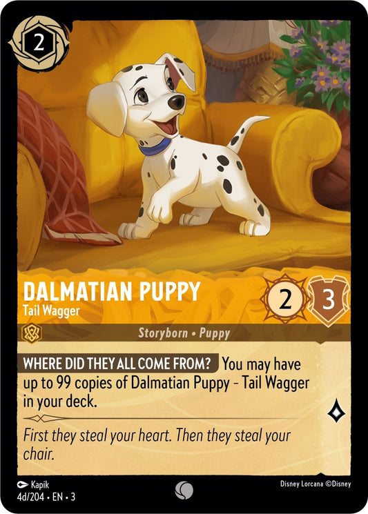 Disney Lorcana - Dalmatian Puppy - Tail Wagger (4d/204) (4d/204) (Into the Inklands)