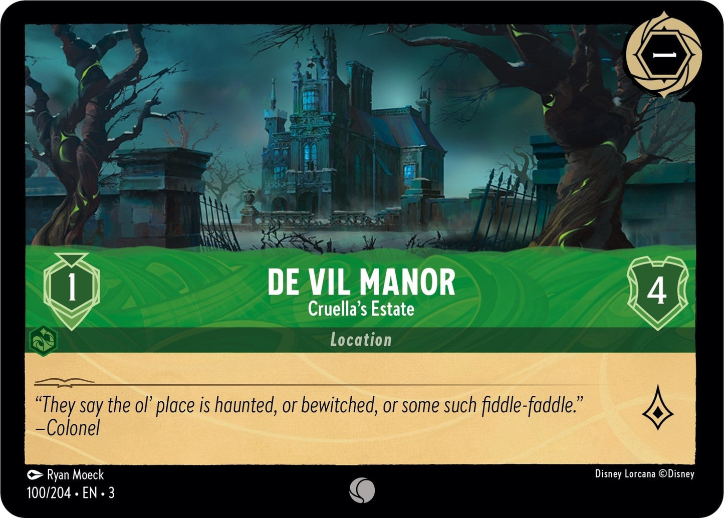 Disney Lorcana - De Vil Manor - Cruella's Estate (100/204) (Into the Inklands)