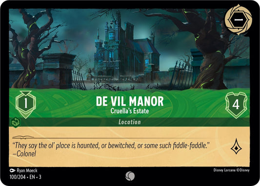 Disney Lorcana - De Vil Manor - Cruella's Estate (100/204) (Into the Inklands)