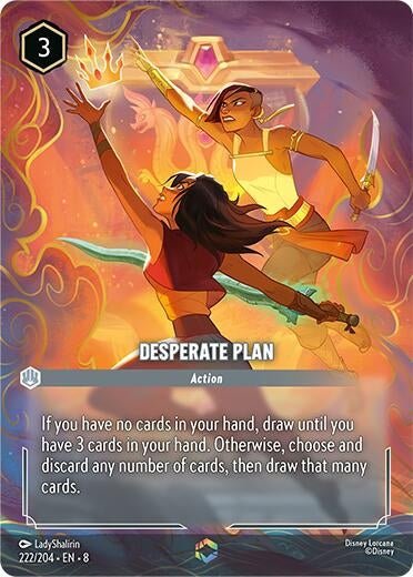 Disney Lorcana - Desperate Plan (Enchanted) (222/204) (Reign of Jafar)