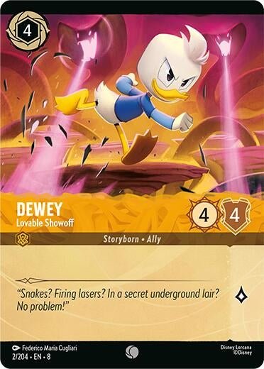 Disney Lorcana - Dewey - Lovable Showoff (Foil) (2/204) (Reign of Jafar)