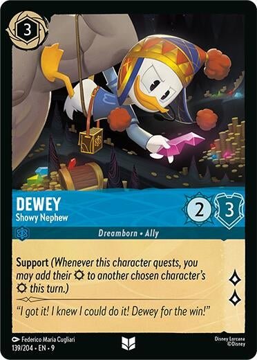 Disney Lorcana - Dewey - Showy Nephew (139/204) (Fabled)