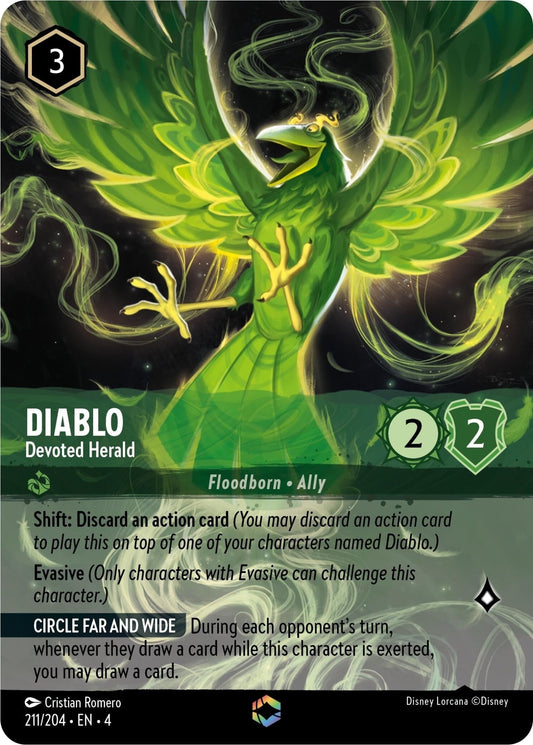 Disney Lorcana - Diablo - Devoted Herald (Enchanted) (211/204) (Ursula's Return)