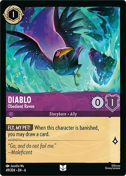 Disney Lorcana - Diablo - Obedient Raven (49/204) (Azurite Sea)