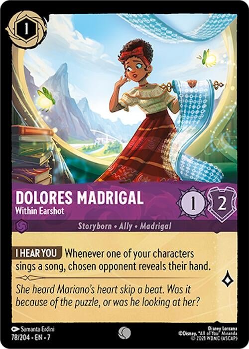 Disney Lorcana - Dolores Madrigal - Within Earshot (78/204) (Archazia's Island)