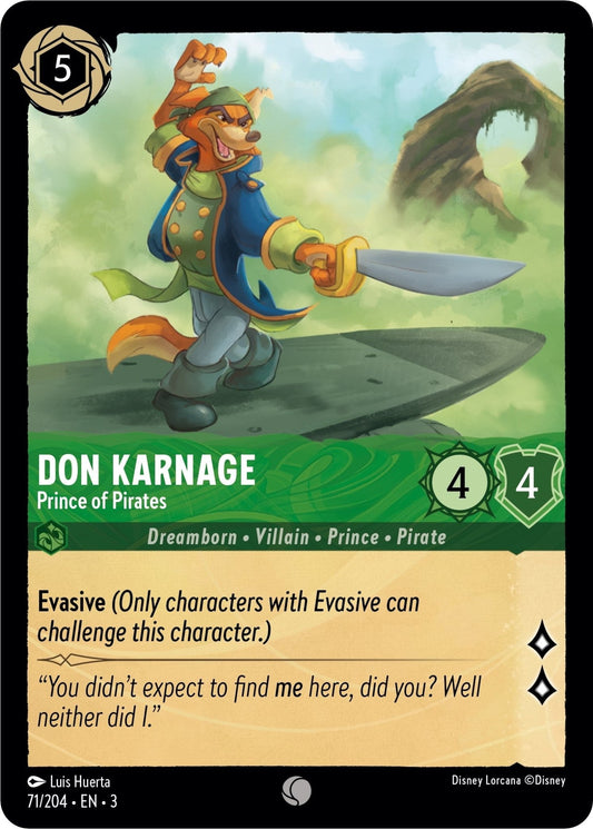 Disney Lorcana - Don Karnage - Prince of Pirates (71/204) (Into the Inklands)