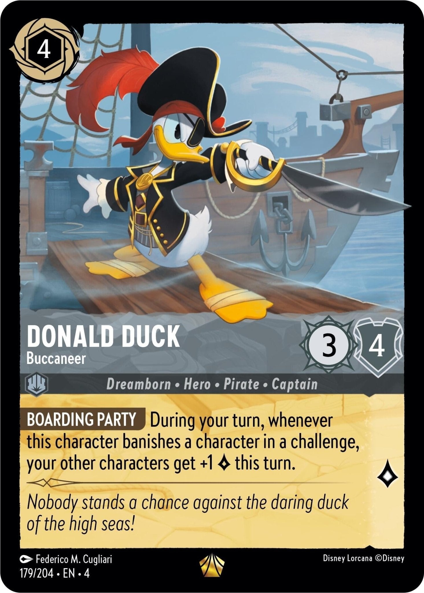 Disney Lorcana - Donald Duck - Buccaneer (179/204) (Ursula's Return)