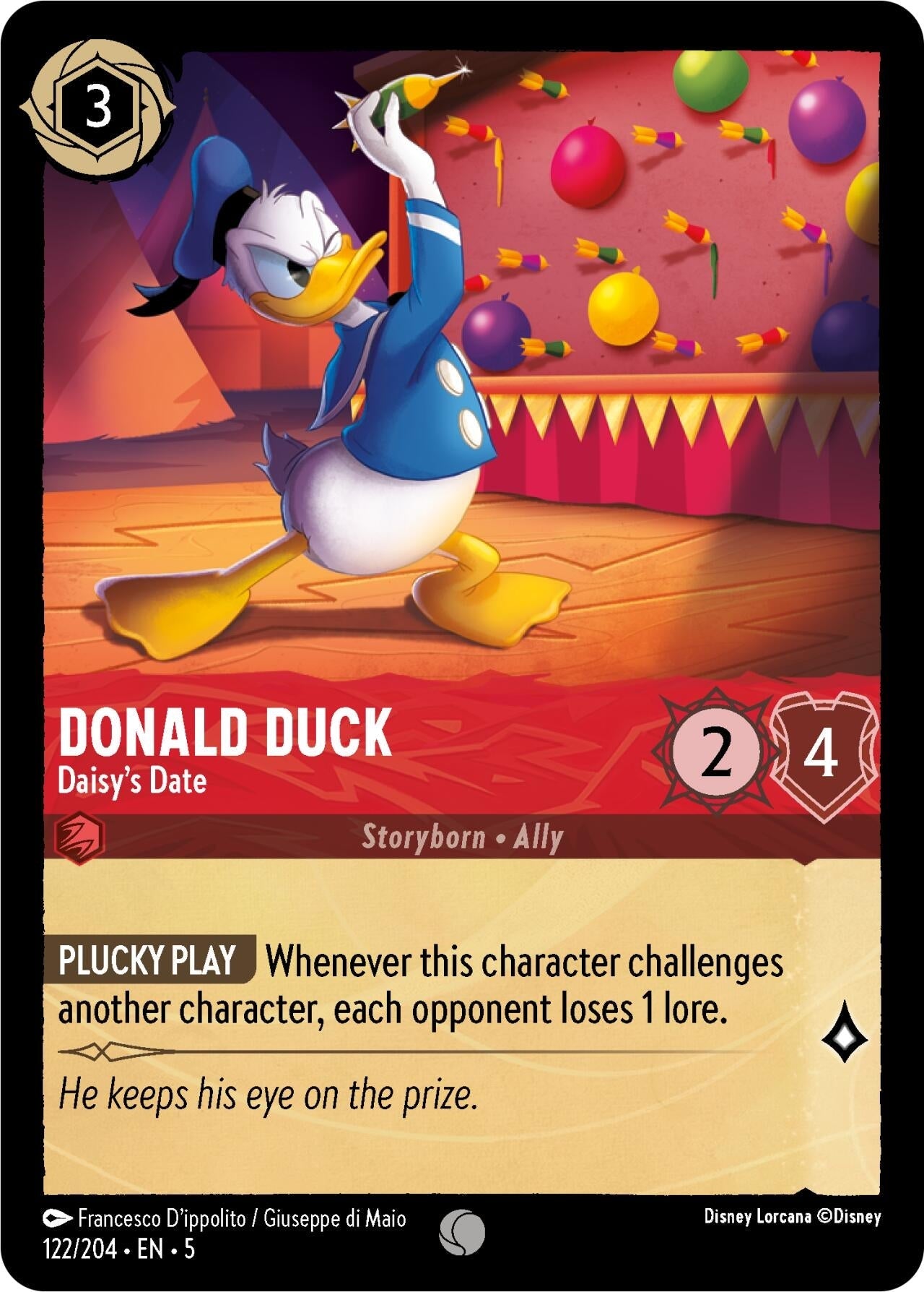 Disney Lorcana - Donald Duck - Daisy's Date (122/204) (Shimmering Skies)