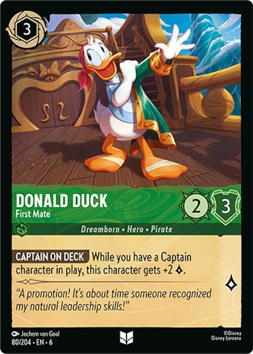 Disney Lorcana - Donald Duck - First Mate (80/204) (Azurite Sea)
