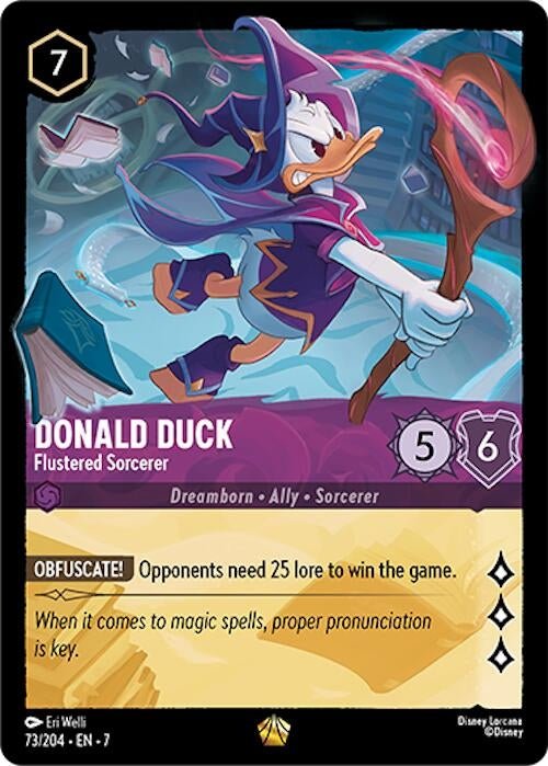 Disney Lorcana - Donald Duck - Flustered Sorcerer (73/204) (Archazia's Island)