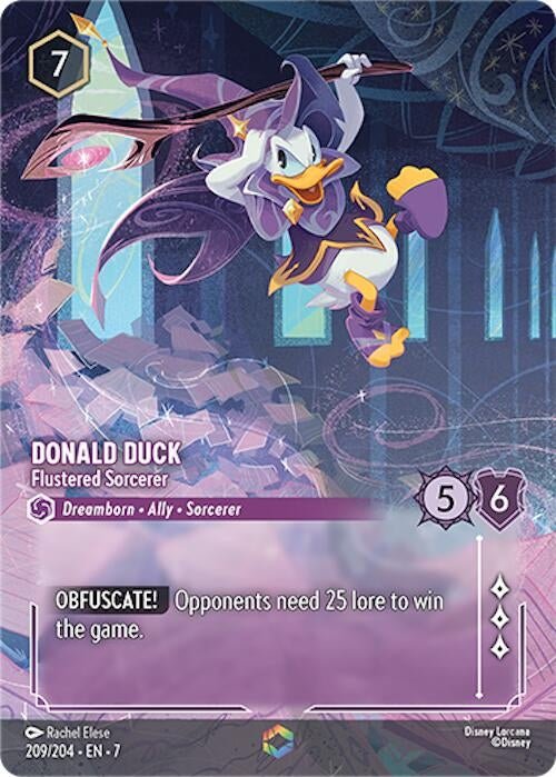 Disney Lorcana - Donald Duck - Flustered Sorcerer (Enchanted) (209/204) (Archazia's Island)
