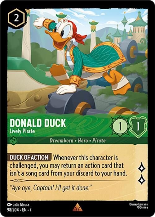 Disney Lorcana - Donald Duck - Lively Pirate (98/204) (Archazia's Island)