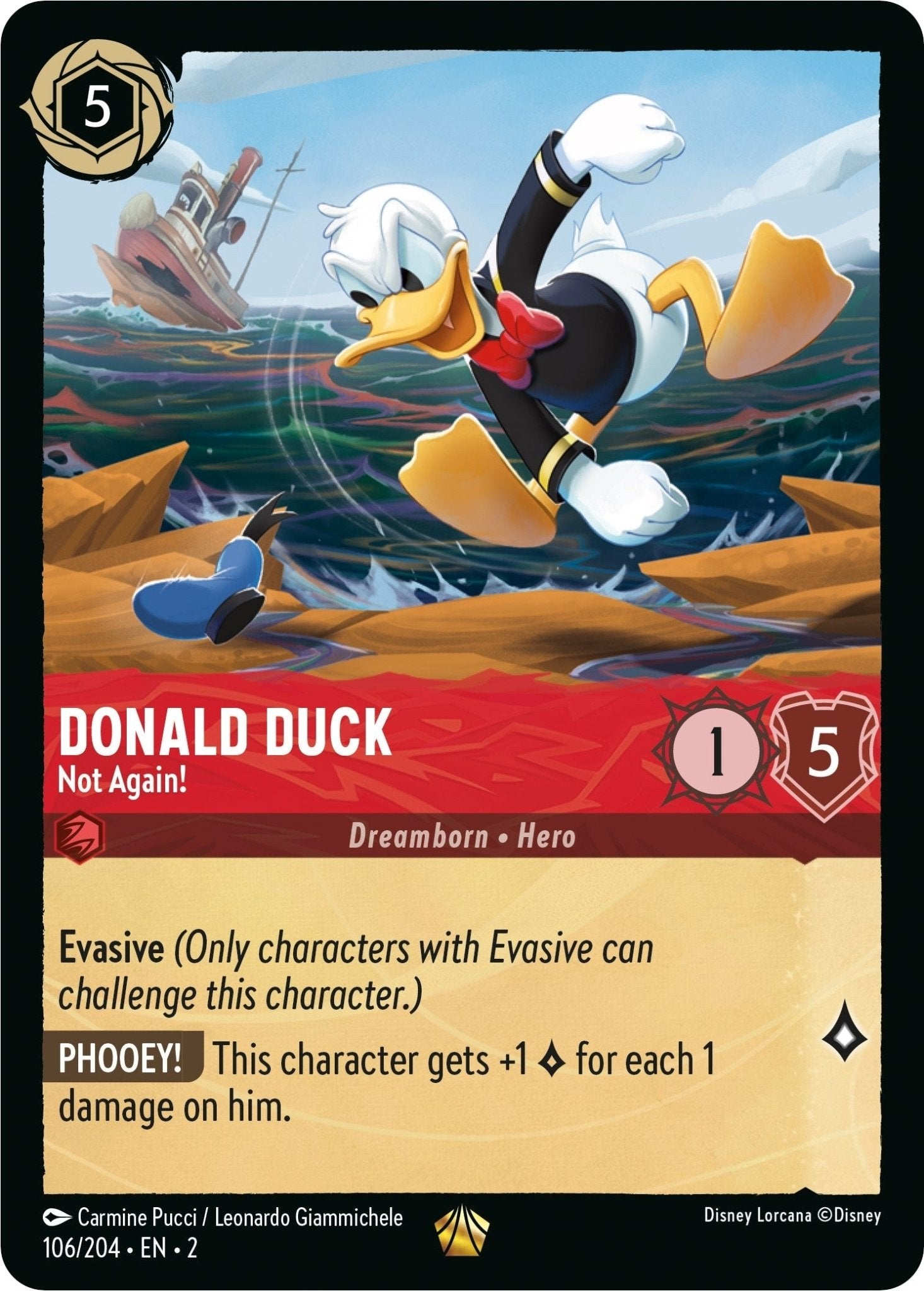 Disney Lorcana - Donald Duck - Not Again! (106/204) (Rise of the Floodborn)