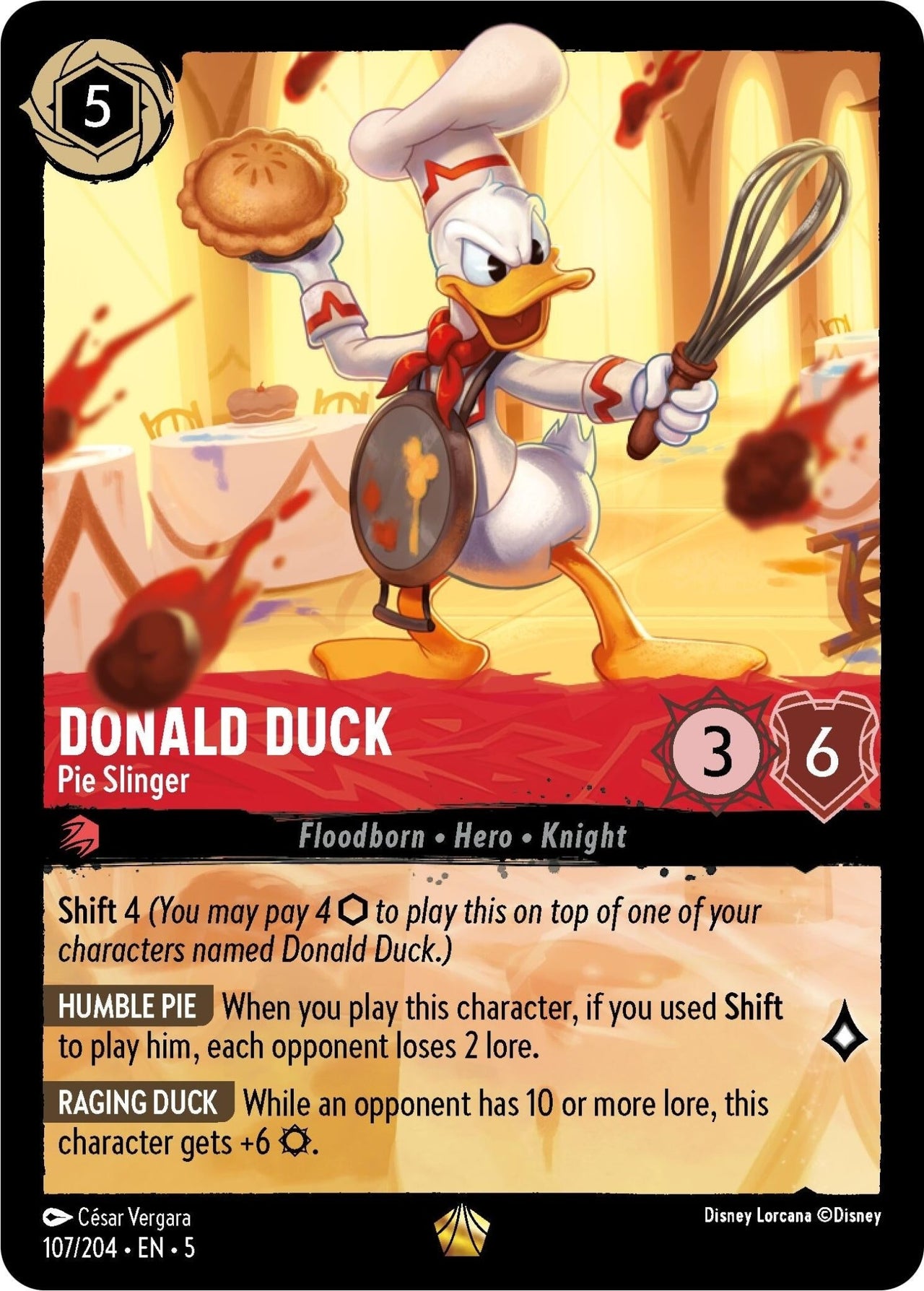 Donald Duck - Pie Slinger (107/204) (Shimmering Skies) by LAB7 Malta, Europe