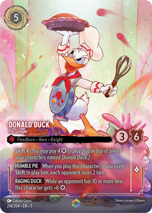 Disney Lorcana - Donald Duck - Pie Slinger (Enchanted) (214/204) (Shimmering Skies)