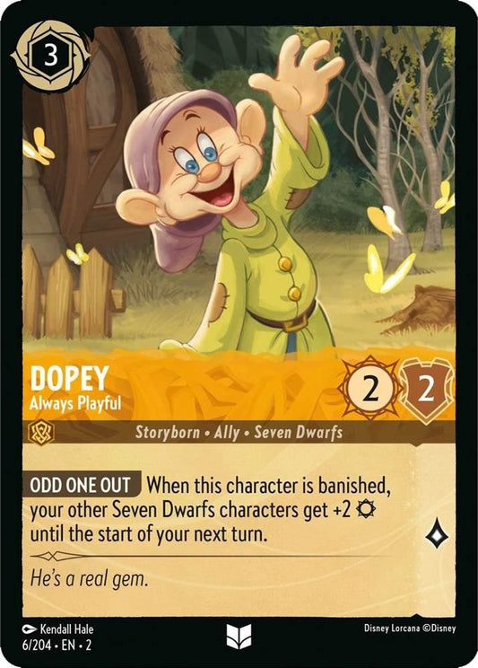 Disney Lorcana - Dopey - Always Playful (6/204) (Rise of the Floodborn)