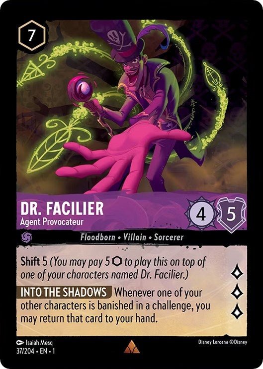 Disney Lorcana - Dr. Facilier - Agent Provocateur (37/204) (The First Chapter)