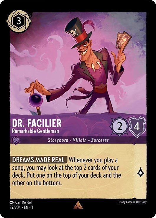 Disney Lorcana - Dr. Facilier - Remarkable Gentleman (39/204) (The First Chapter)