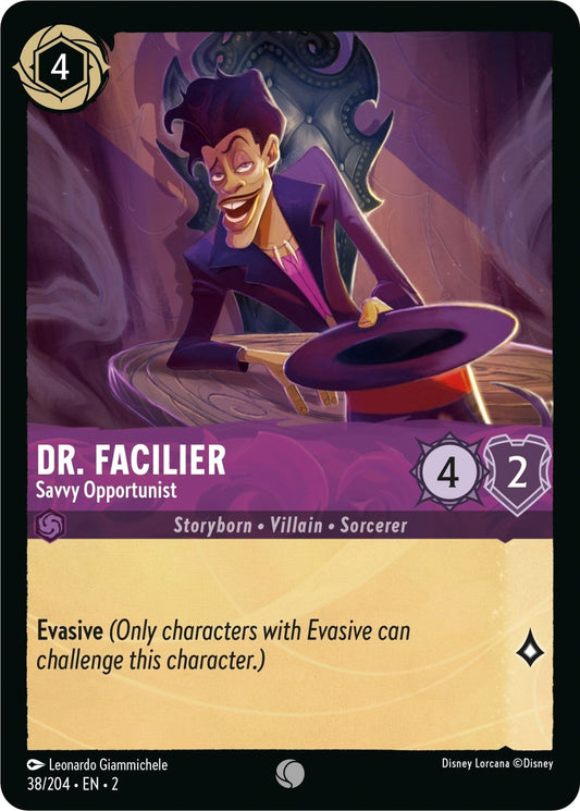 Disney Lorcana - Dr. Facilier - Savvy Opportunist (38/204) (Rise of the Floodborn)