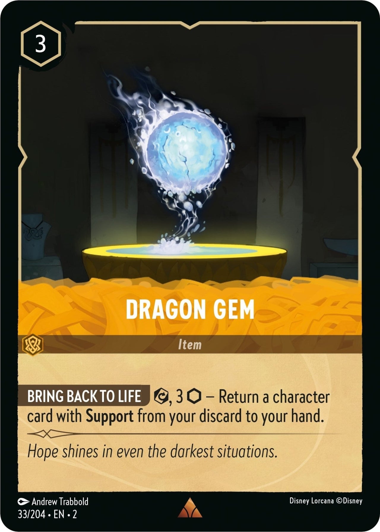 Dragon Gem (33/204) (Rise of the Floodborn) by LAB7 Malta, Europe