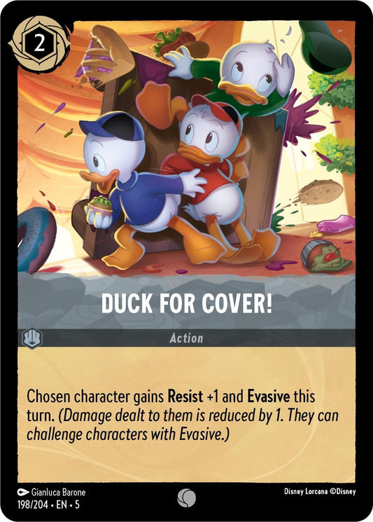 Disney Lorcana - Duck for Cover! (198/204) (Shimmering Skies)
