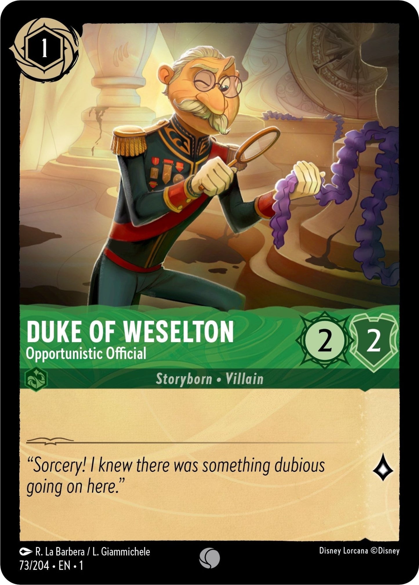 Disney Lorcana - Duke of Weselton - Opportunistic Official (73/204) (The First Chapter)