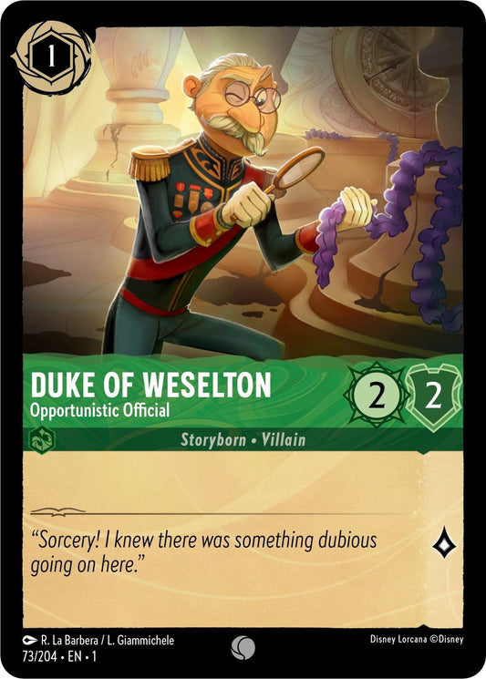Disney Lorcana - Duke of Weselton - Opportunistic Official (73/204) (The First Chapter)