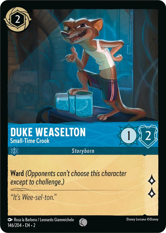 Disney Lorcana - Duke Weaselton - Small - Time Crook (146/204) (Rise of the Floodborn)