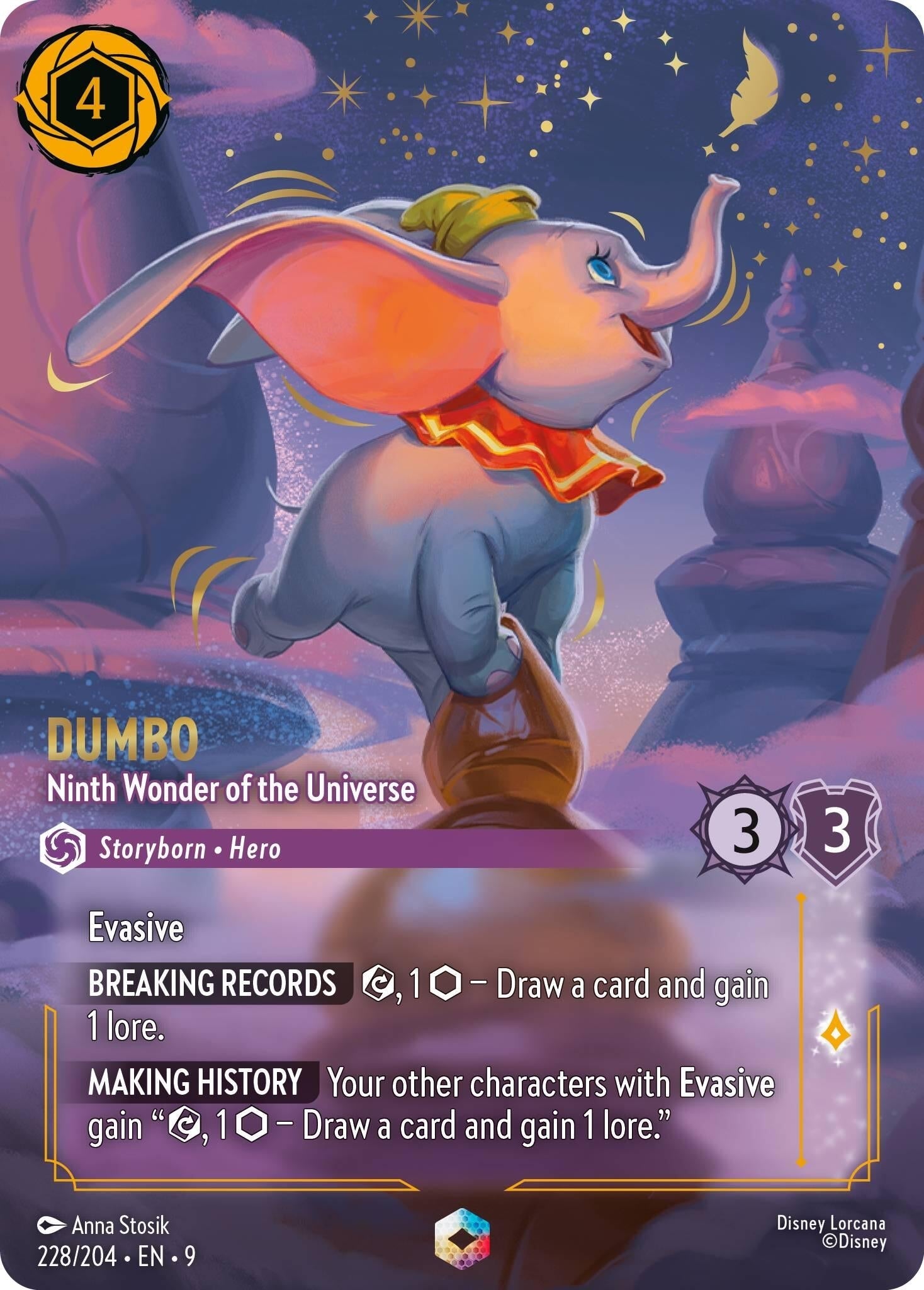Disney Lorcana - Dumbo - Ninth Wonder of the Universe (Enchanted) (228/204) (Fabled)