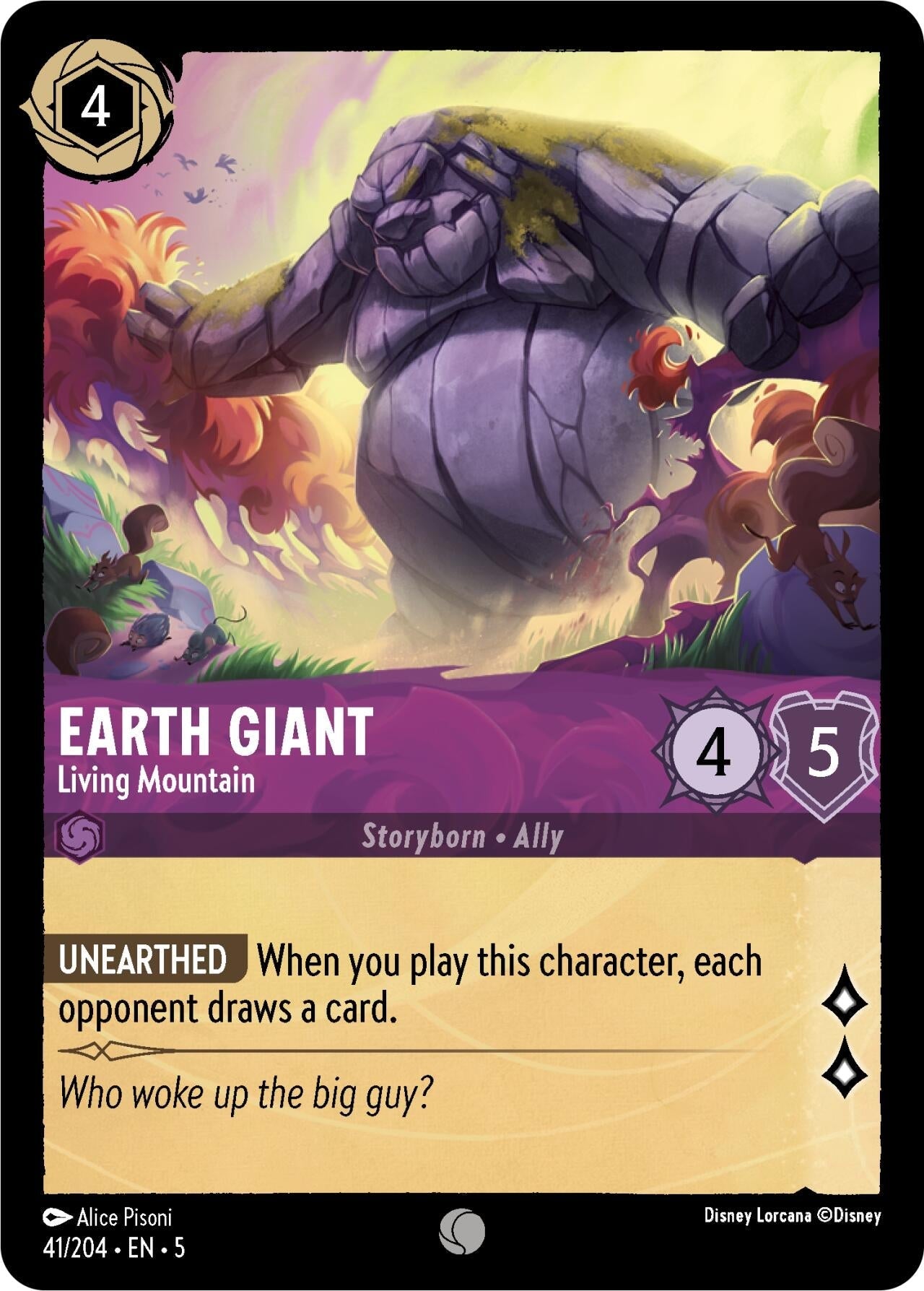 Disney Lorcana - Earth Giant - Living Mountain (41/204) (Shimmering Skies)