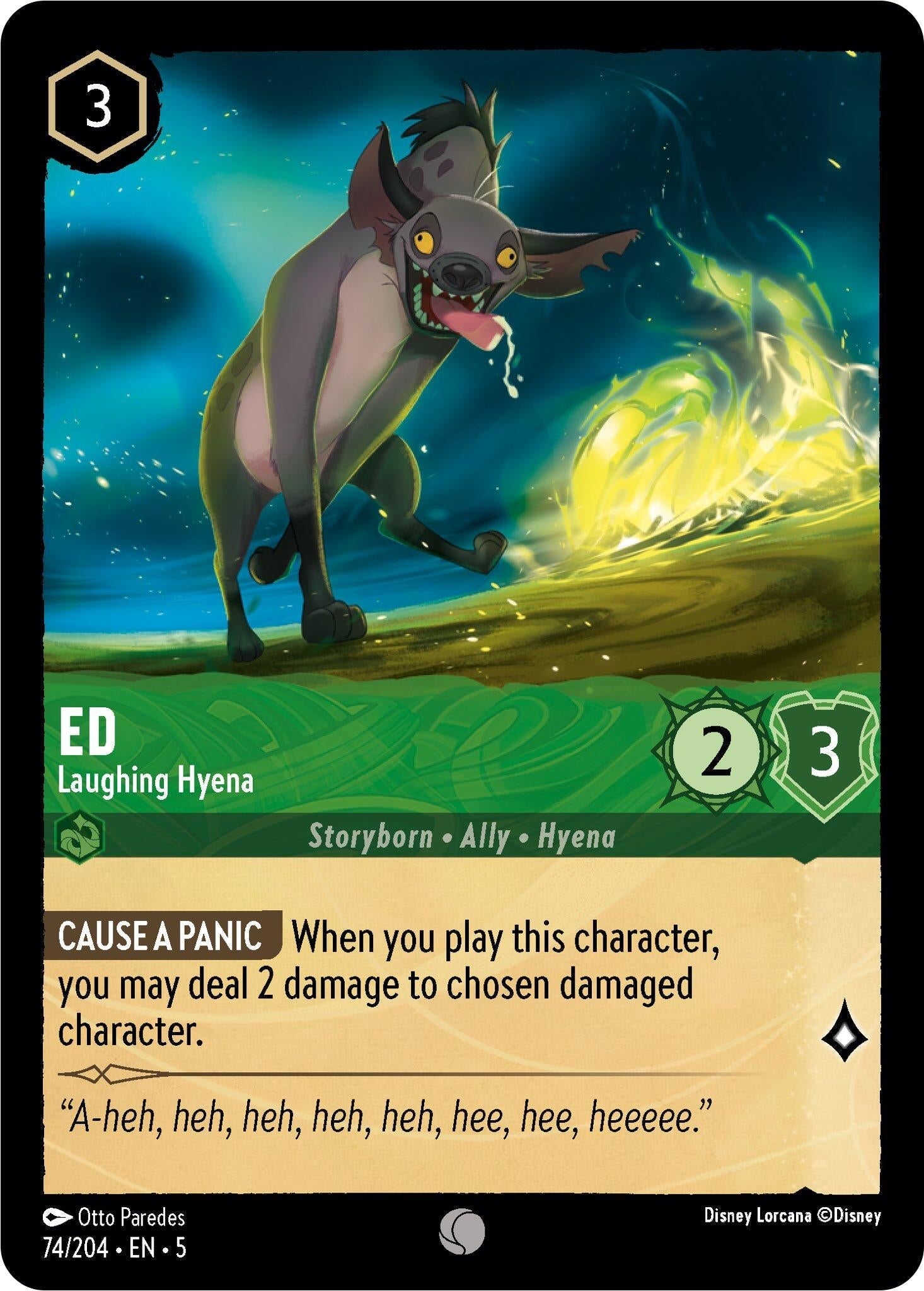 Disney Lorcana - Ed - Laughing Hyena (74/204) (Shimmering Skies)