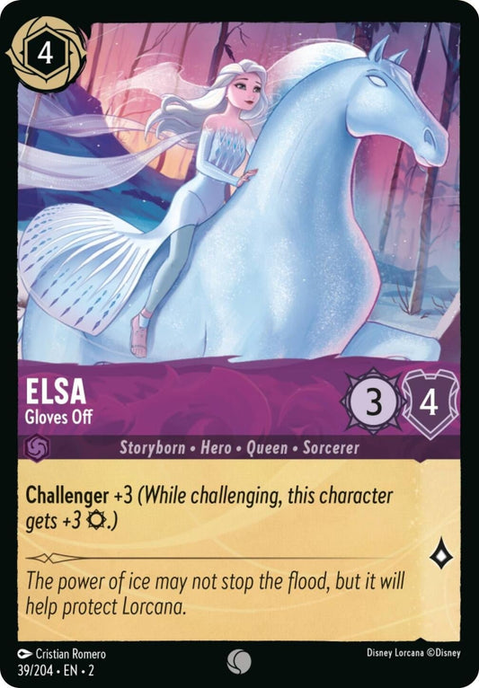 Disney Lorcana - Elsa - Gloves Off (Errata Version) (39/204) (Rise of the Floodborn)