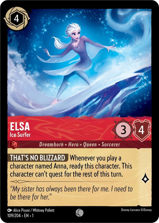 Disney Lorcana - Elsa - Ice Surfer (109/204) (The First Chapter)
