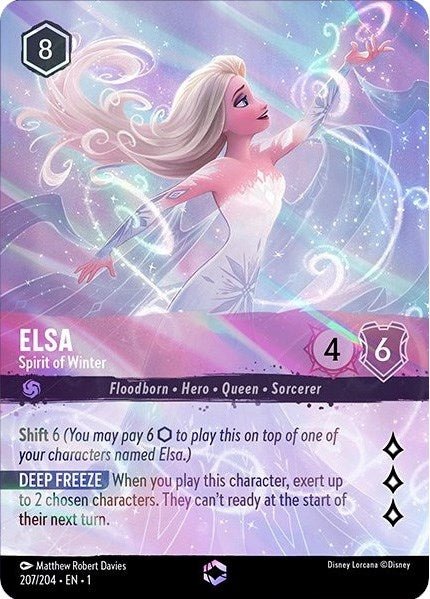 Disney Lorcana - Elsa - Spirit of Winter (Enchanted) (207/204) (The First Chapter)