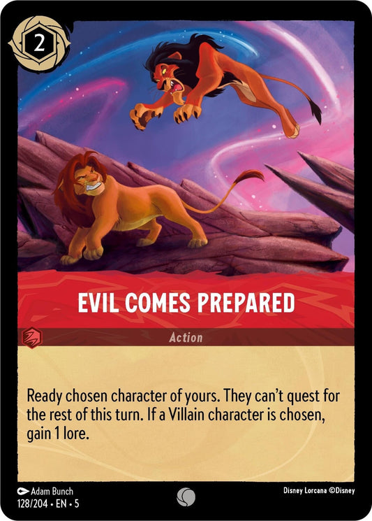 Disney Lorcana - Evil Comes Prepared (128/204) (Shimmering Skies)