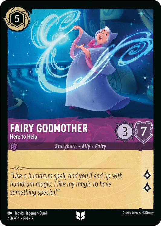 Disney Lorcana - Fairy Godmother - Here to Help (40/204) (Rise of the Floodborn)