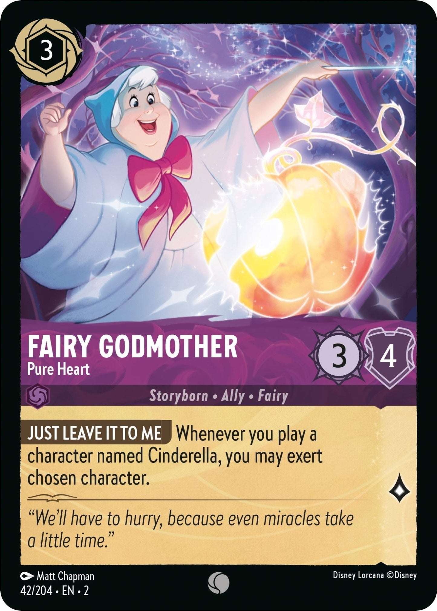 Disney Lorcana - Fairy Godmother - Pure Heart (42/204) (Rise of the Floodborn)