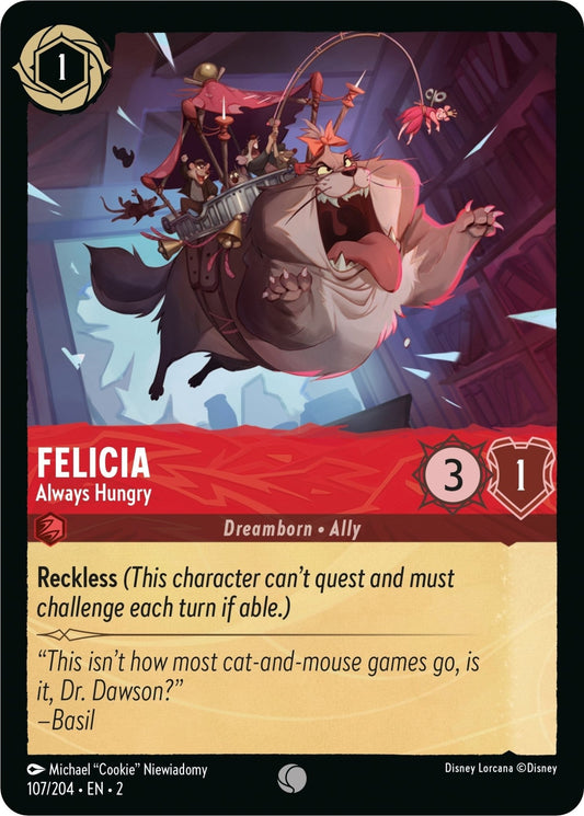 Disney Lorcana - Felicia - Always Hungry (107/204) (Rise of the Floodborn)