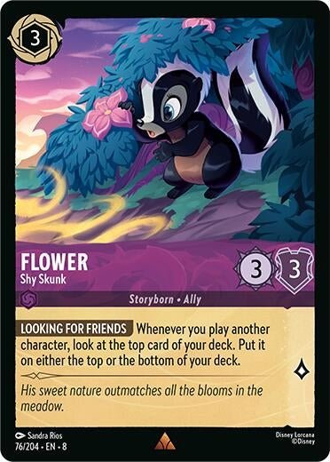 Disney Lorcana - Flower - Shy Skunk (76/204) (Reign of Jafar)