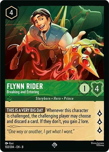 Disney Lorcana - Flynn Rider - Breaking and Entering (102/204) (Reign of Jafar)