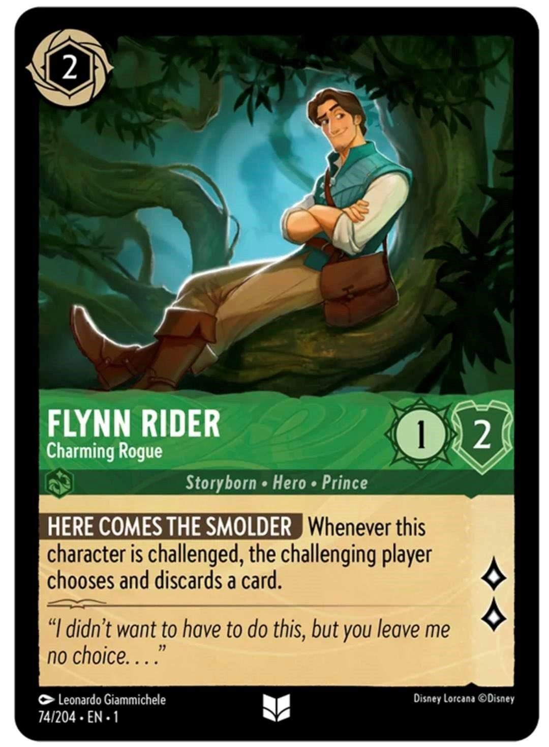 Disney Lorcana - Flynn Rider - Charming Rogue (74/204) (The First Chapter)