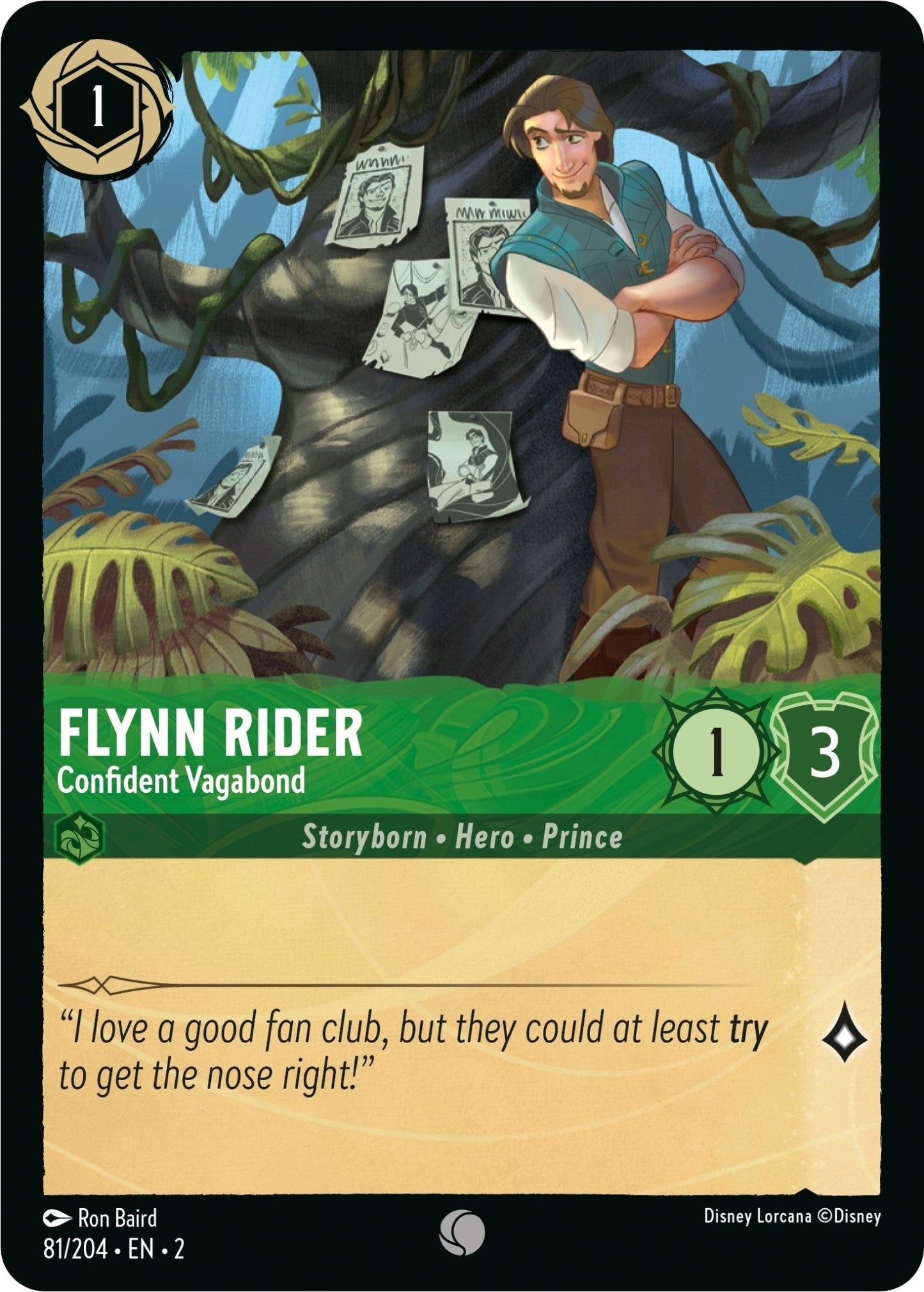 Disney Lorcana - Flynn Rider - Confident Vagabond (81/204) (Rise of the Floodborn)