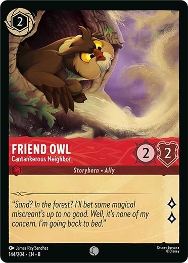 Disney Lorcana - Friend Owl - Cantankerous Neighbor (144/204) (Reign of Jafar)