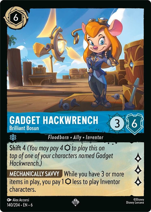 Disney Lorcana - Gadget Hackwrench - Brilliant Bosun (140/204) (Azurite Sea)
