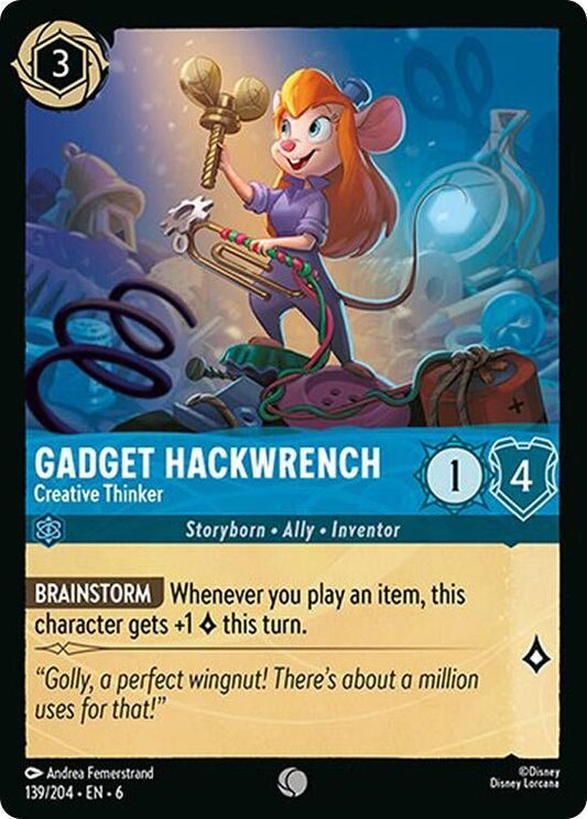 Disney Lorcana - Gadget Hackwrench - Creative Thinker (139/204) (Azurite Sea)
