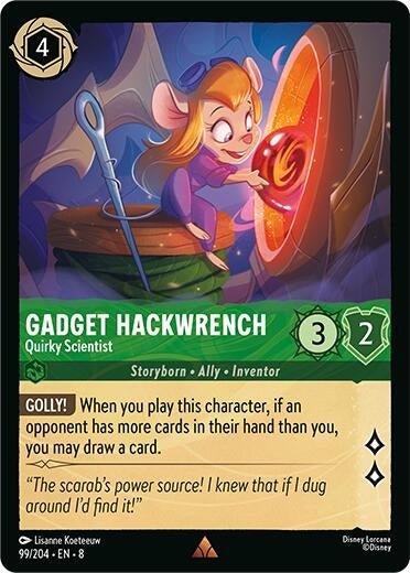 Disney Lorcana - Gadget Hackwrench - Quirky Scientist (99/204) (Reign of Jafar)