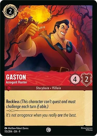 Disney Lorcana - Gaston - Arrogant Hunter (115/204) (Fabled)